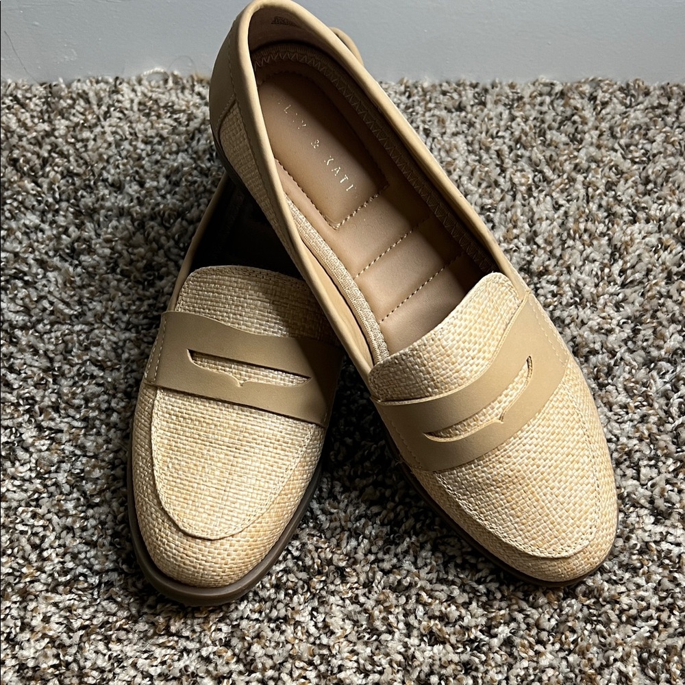 Kelly & Katie Beige and Cream Loafers